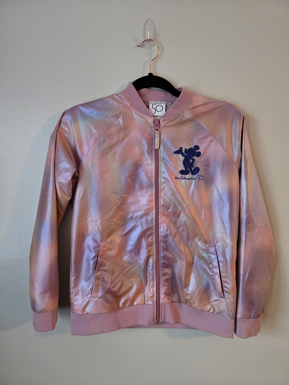 Disney World 50th Anniversary EARidescent Bomber Jacket Mickey Mouse Youth XL
